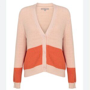 Oliver Bonas Colorblock Wayfarer Peach & Orange Cardigan